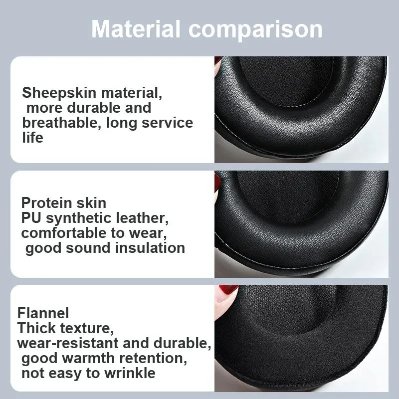 2-pack Audio-technica Earmuffs - Thickened Protein Skin Black