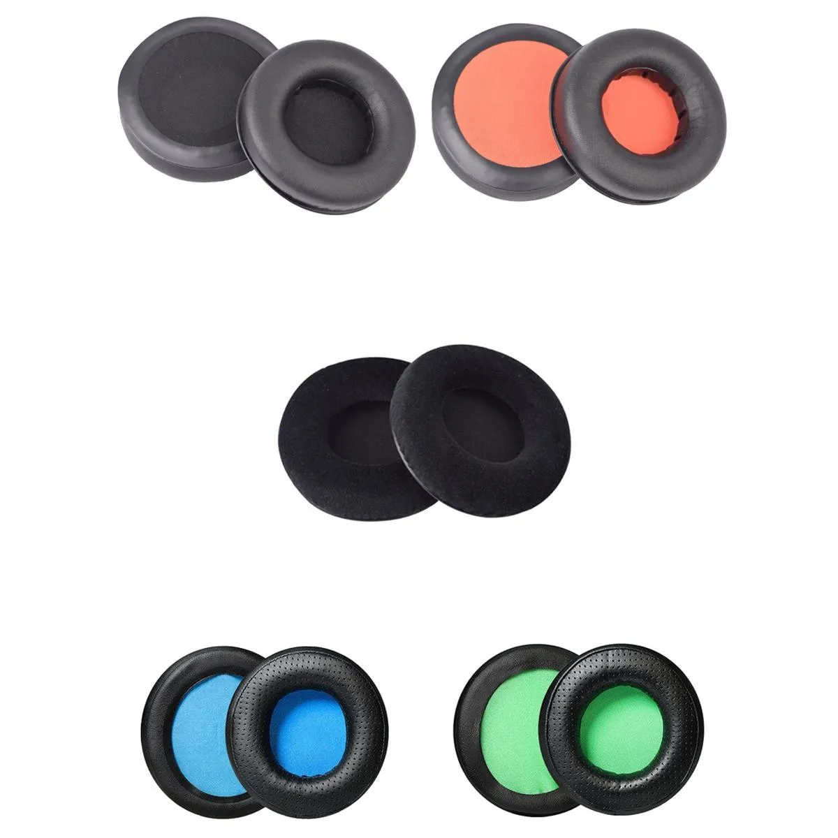 2-pack Headset Sponge Earmuffs for Razer Kraken 7.1 V1 Pro - Black Net