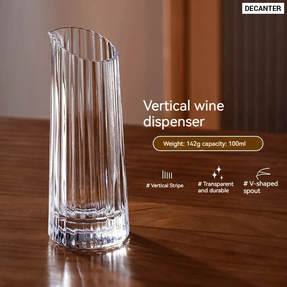 6 Piece White Wine Glass Set with Divider and Bullet Design
