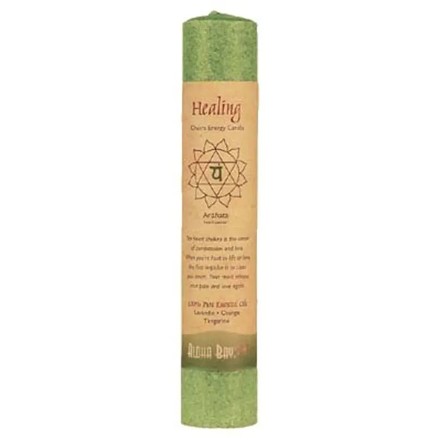 Aloha Bay Chakra Pillar Candle Healing Green 1 Candle