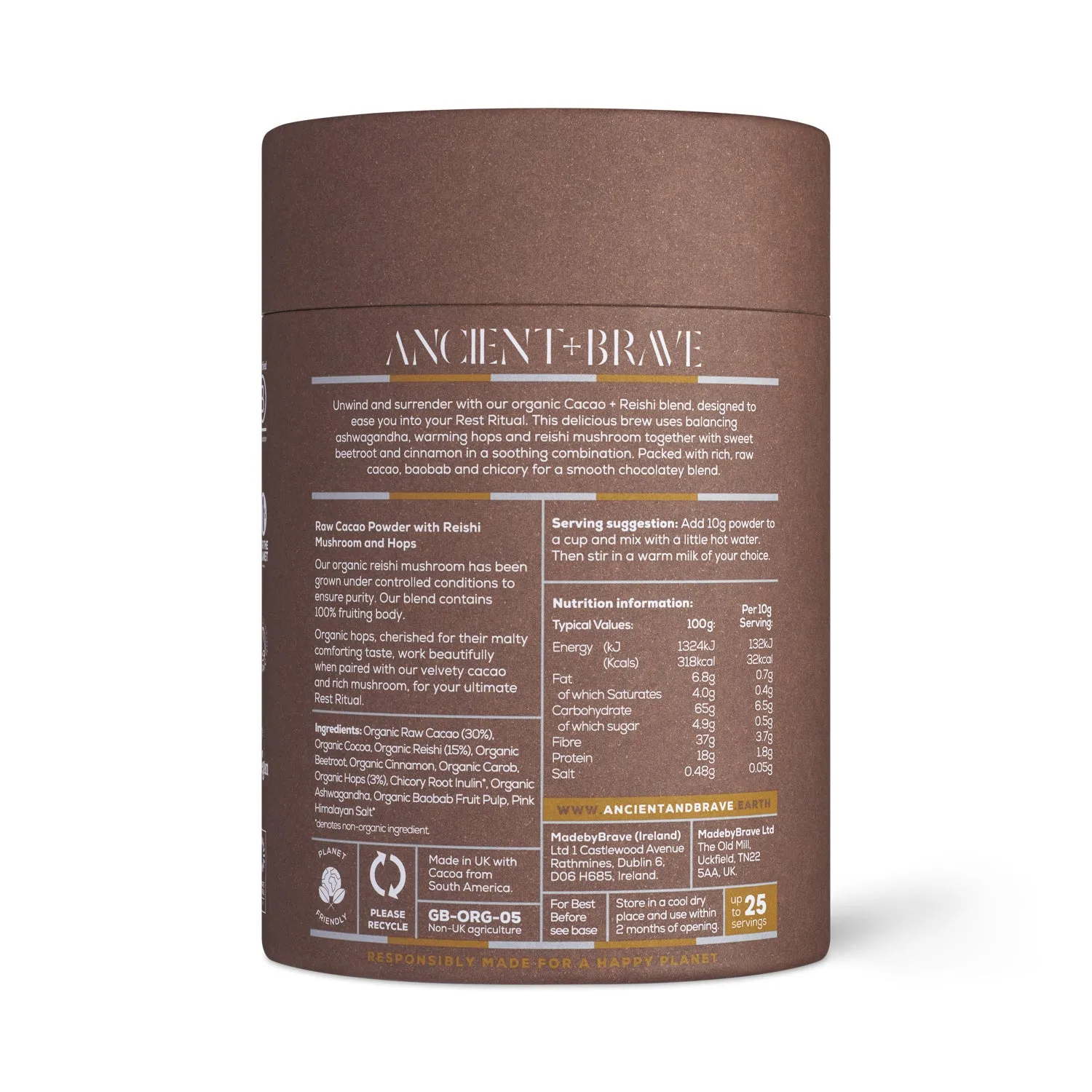 Ancient   Brave Cacao   Reishi 250g