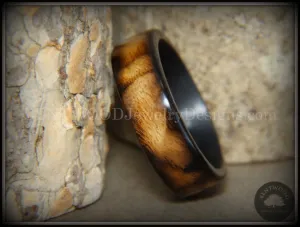Bentwood Ring - New Smokey Bethlehem Olivewood Smoked on Carbon Fiber Core