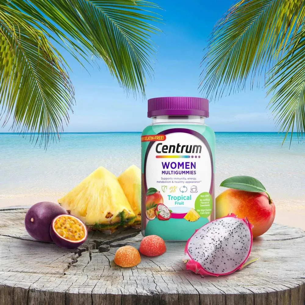 Centrum Women's Multivitamin Gummies Tropical Fruit - 100 Ct
