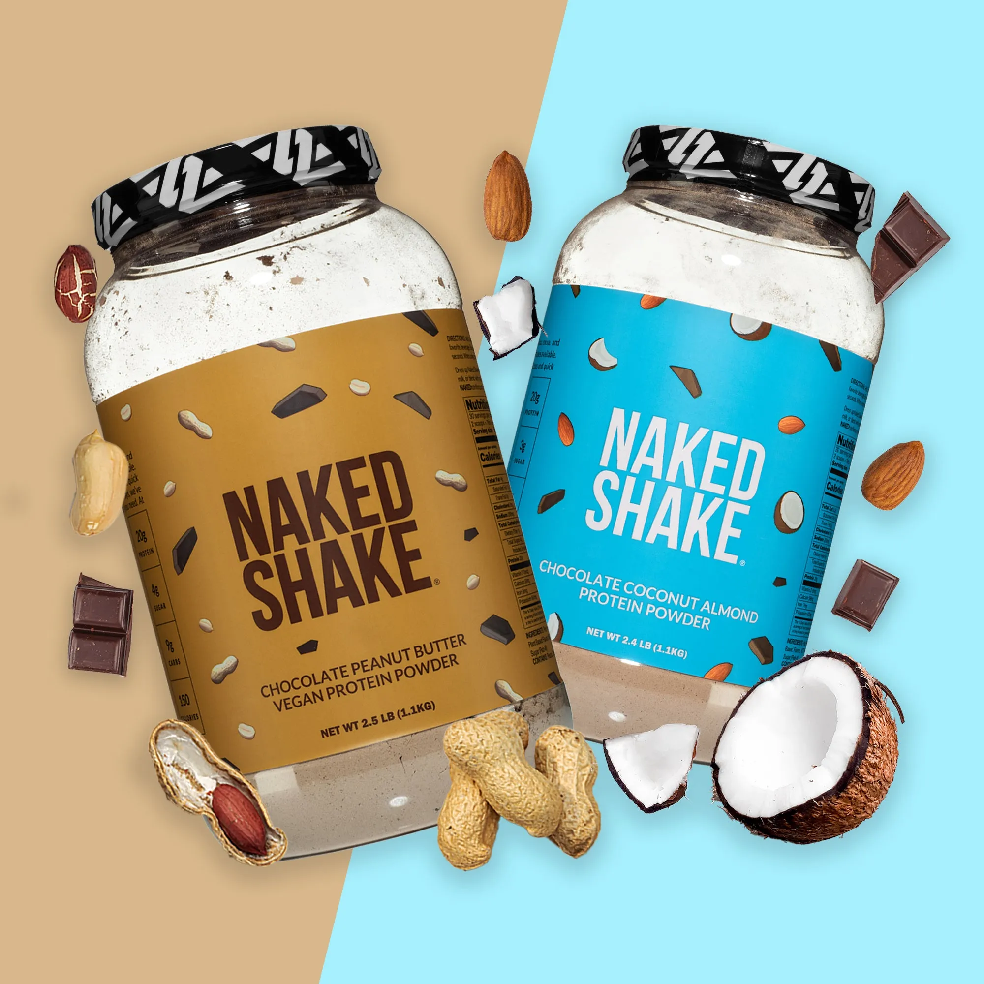 Chocolate Coconut Almond Protein Shake | Naked Shake - 30 Servings