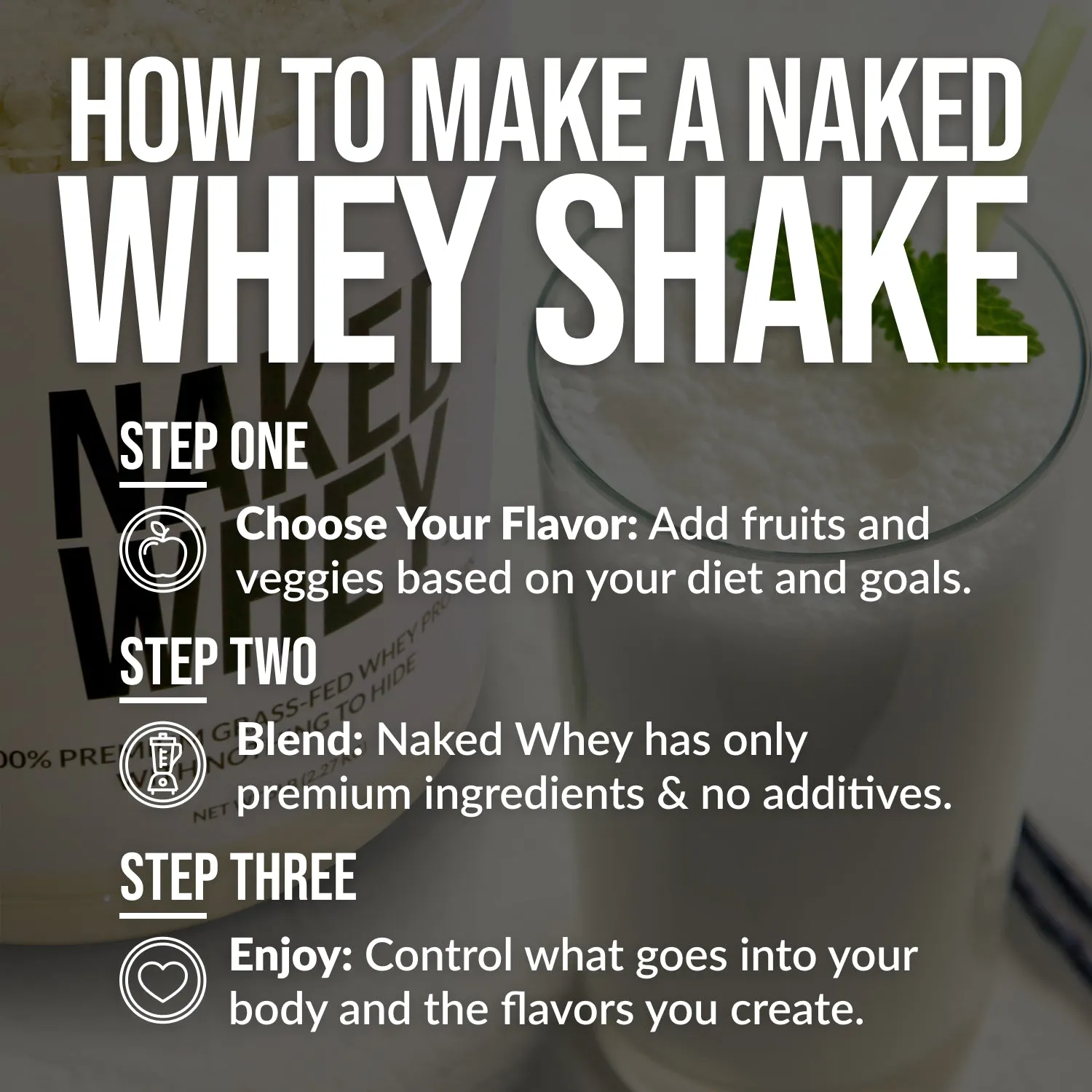 Chocolate Peanut Butter Whey Protein Powder | Naked Whey - 5LB