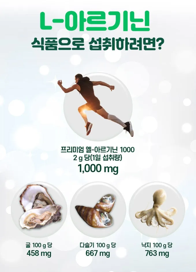 Daewoong Premium L-arginine 1000 60 Tablets Health Supplements Amino Acid Sports Energy Vitality