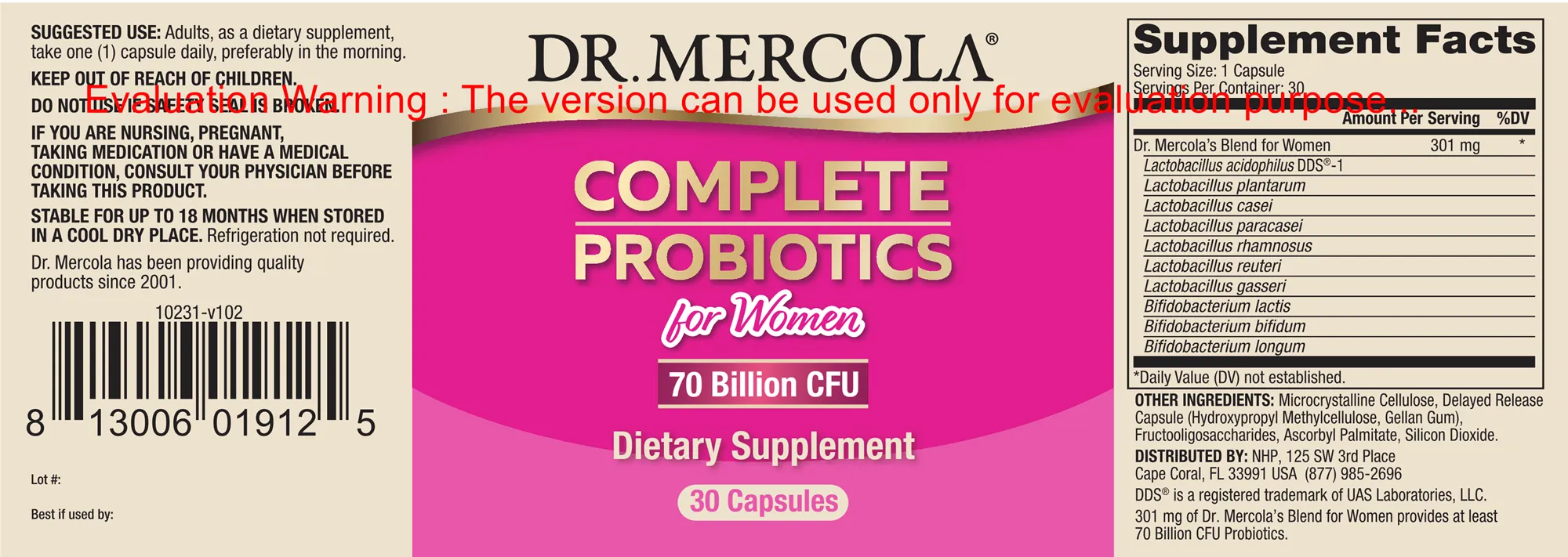 Dr. Mercola Complete Probiotics for Women