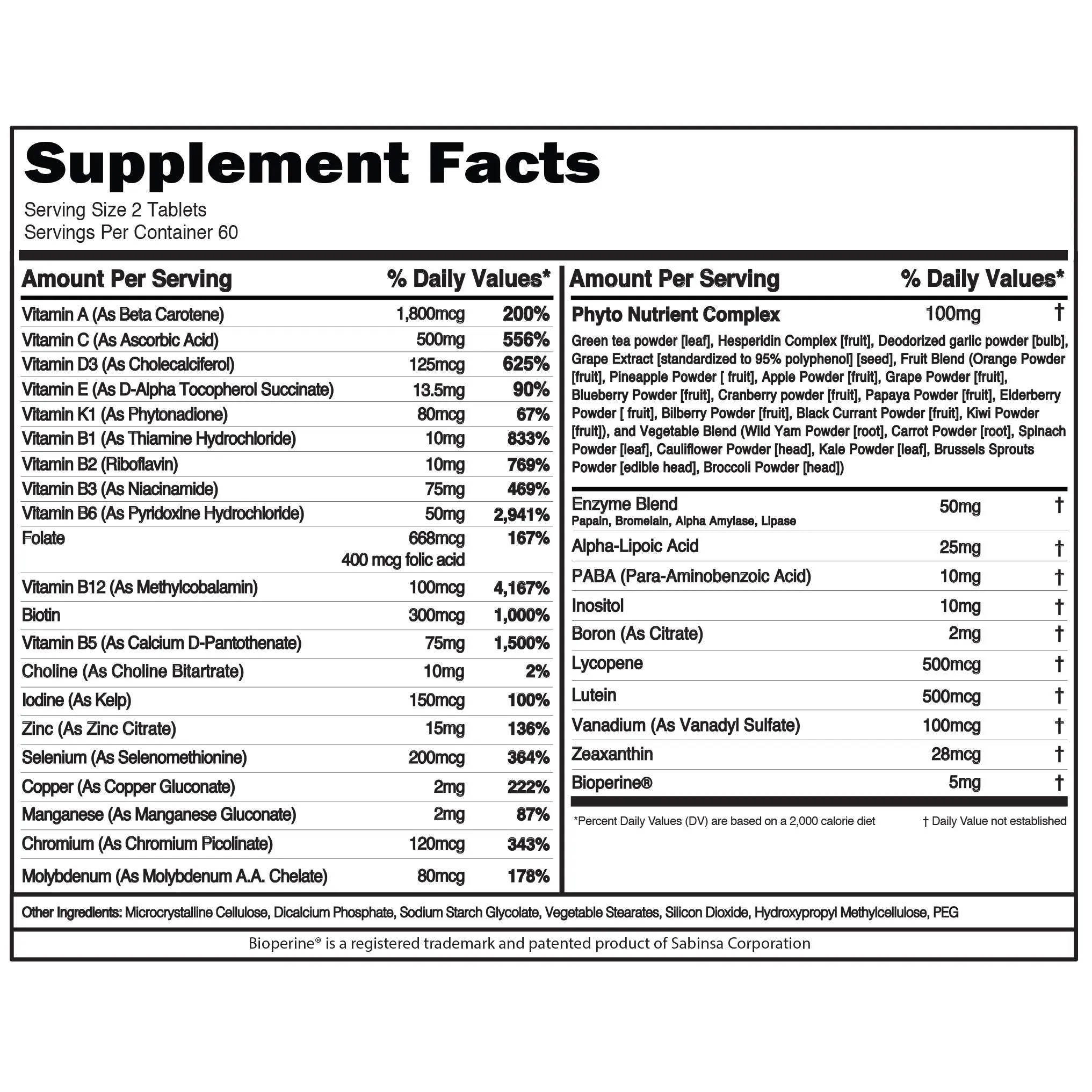 EVL Advanced Daily Multivitamin - Men's Multivitamin with Essential Minerals Phytonutrient Complex and VitaMode Active Mens Vitamins for Energy with Lycopene for Muscle Bone and Immune Support