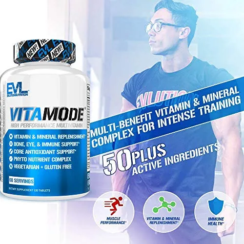 EVL Advanced Daily Multivitamin - Men's Multivitamin with Essential Minerals Phytonutrient Complex and VitaMode Active Mens Vitamins for Energy with Lycopene for Muscle Bone and Immune Support