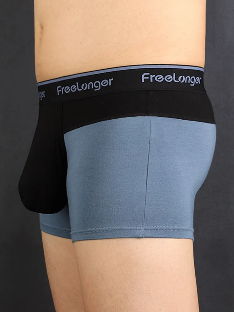 FreeLonger Men's Big Pouch Microfiber Breathable Trunks