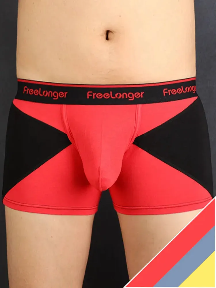 FreeLonger Mens U convex Separate Support Pouch Trunks