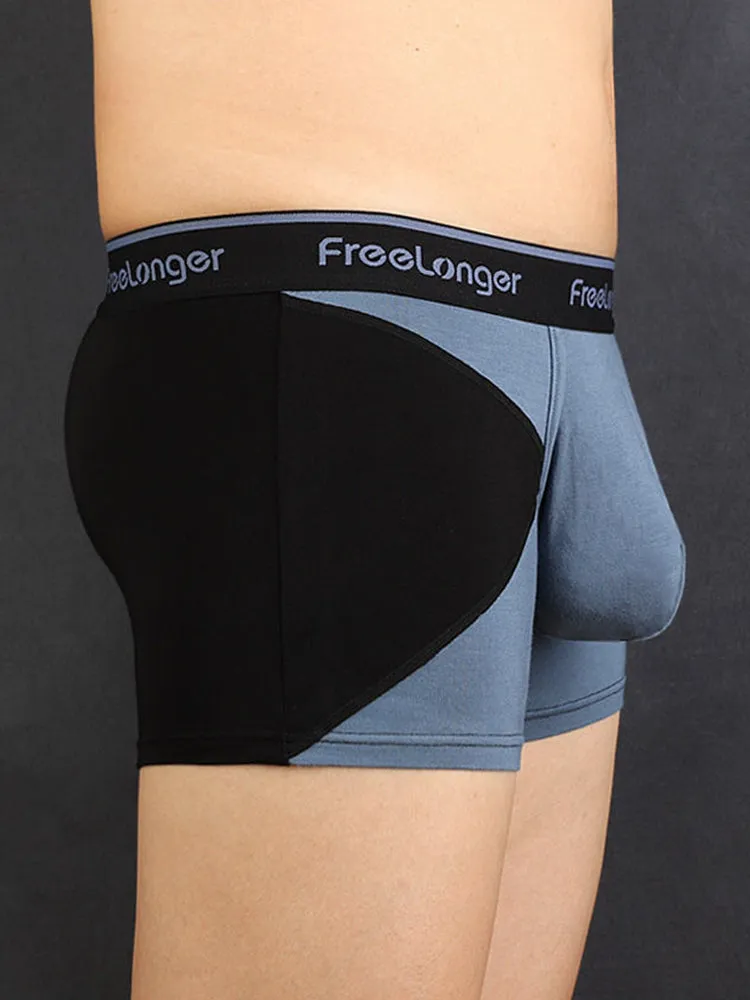 FreeLonger Mens U convex Separate Support Pouch Trunks