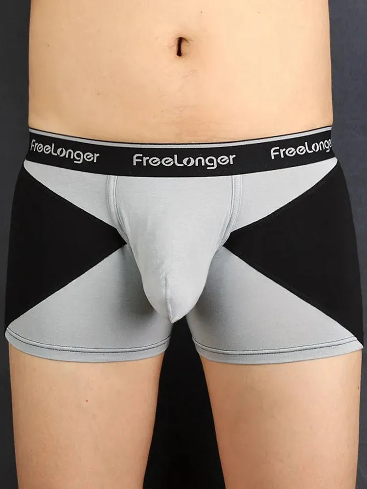 FreeLonger Mens U convex Separate Support Pouch Trunks