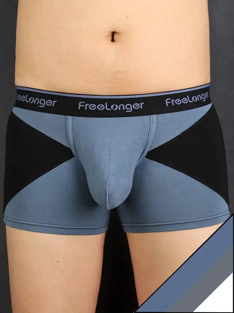 FreeLonger Mens U convex Separate Support Pouch Trunks