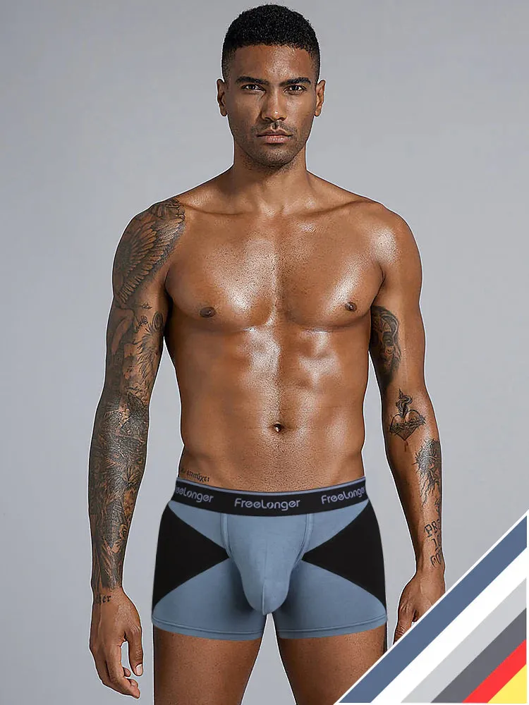 FreeLonger Mens U convex Separate Support Pouch Trunks