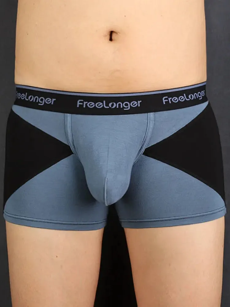 FreeLonger Mens U convex Separate Support Pouch Trunks