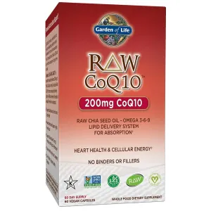 Garden Of Life Raw CoQ10 200mg 60 Veg Caps