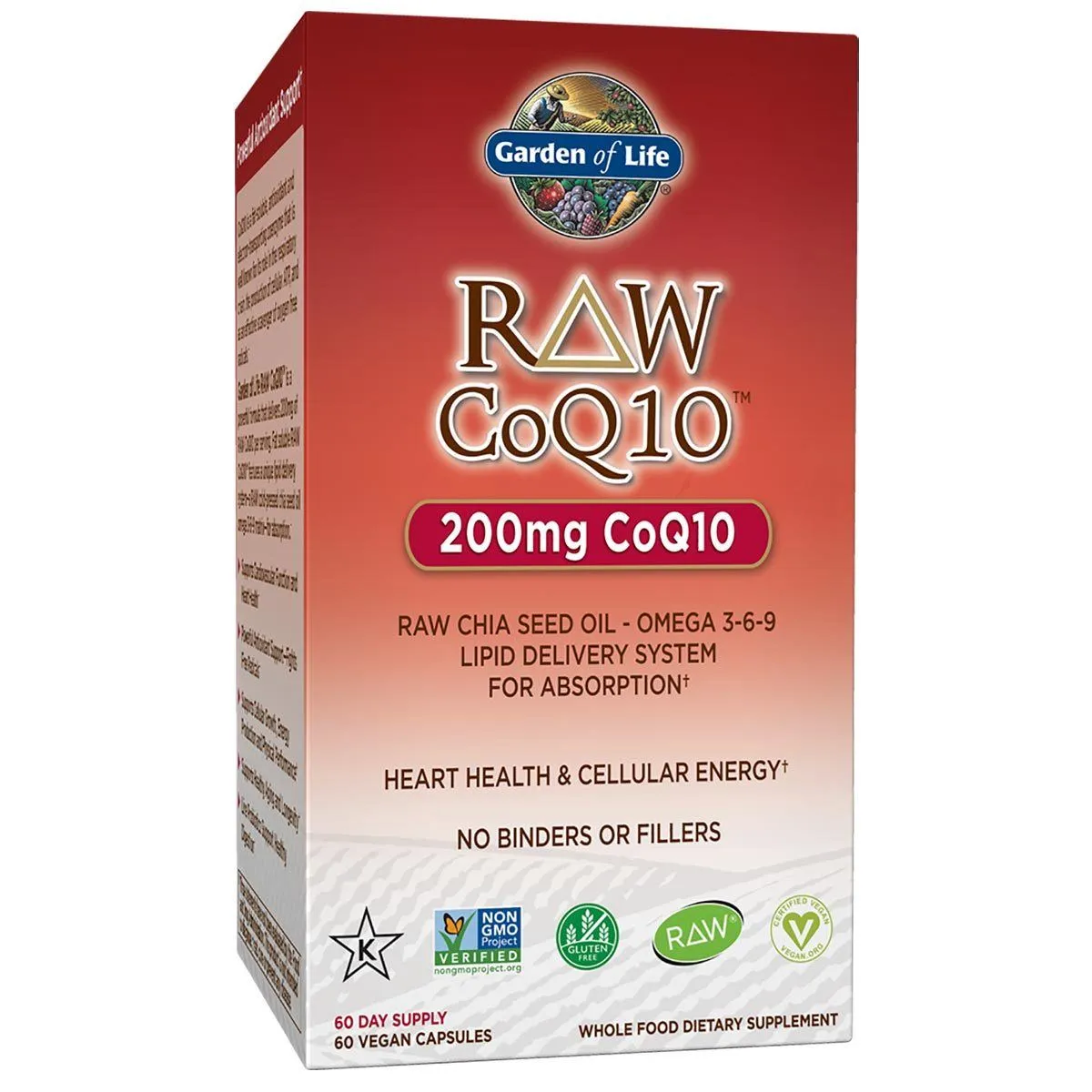 Garden Of Life Raw CoQ10 200mg 60 Veg Caps