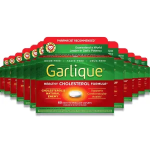 Garlique - Standardized Dietary Supplement Caplets  Tablets 60 Ct - 24 Pack