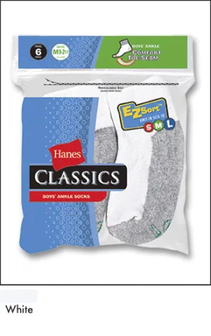 Hanes Boys Classics Crew 6pk