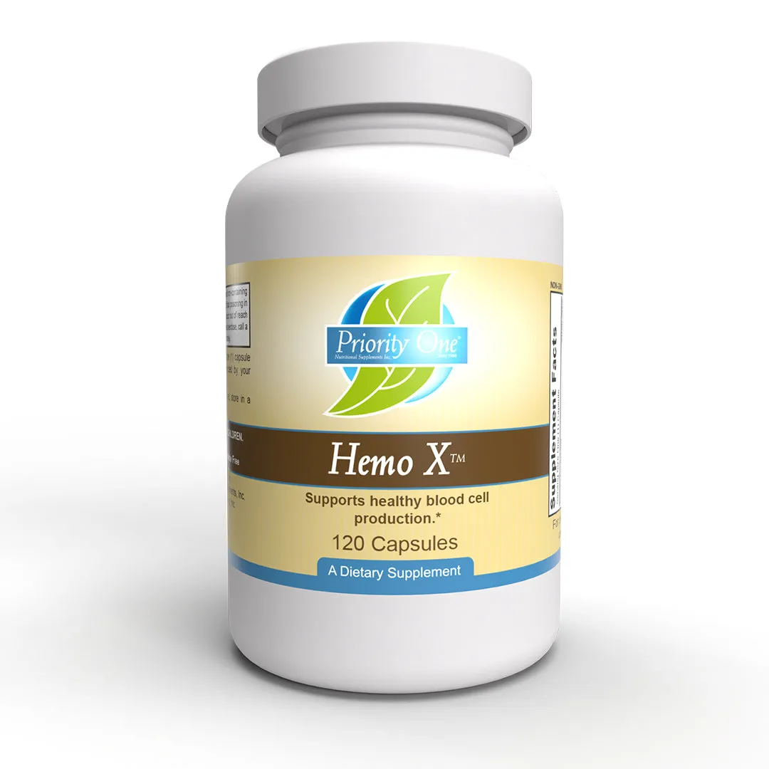 Hemo-X™ (120 Capsules) Hemo-X supplements encourage normal red blood cell production.*