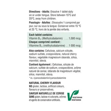 Jamieson B12 1,000 mcg (Fast Dissolving Tablets)