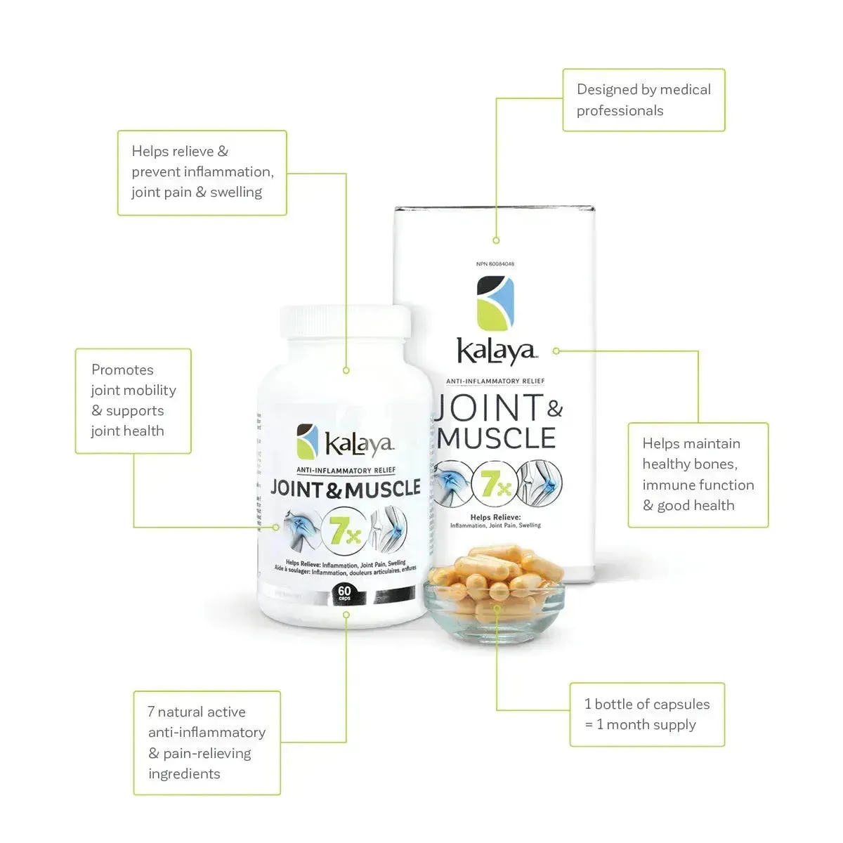 KaLaya 7x Joint & Muscle Anti-Inflammatory Support [Pack of 3]