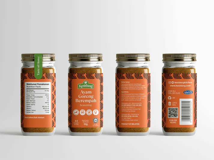 Kesidang Seasoning 50g Jar: Ayam Goreng Berempah