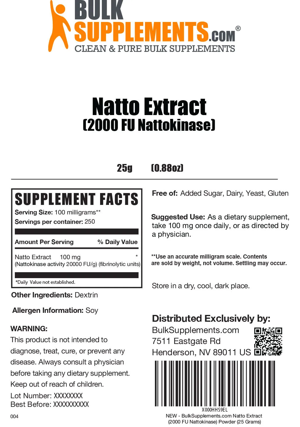 Nattokinase 2000 FU Powder