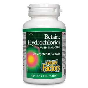 Natural Factors Betaine Hydrochloride with Fenugreek (90 VCaps)