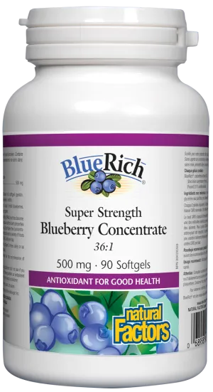 Natural Factors BlueRich Blueberry Concentrate (90 SoftGels)