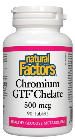 Natural Factors Chromium GTF Chelate (500mcg) (90 Tablets)