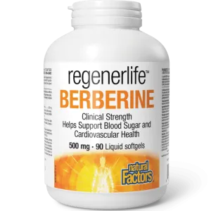 Natural Factors RegenerLife Berberine 500 mg 90 liquid softgels