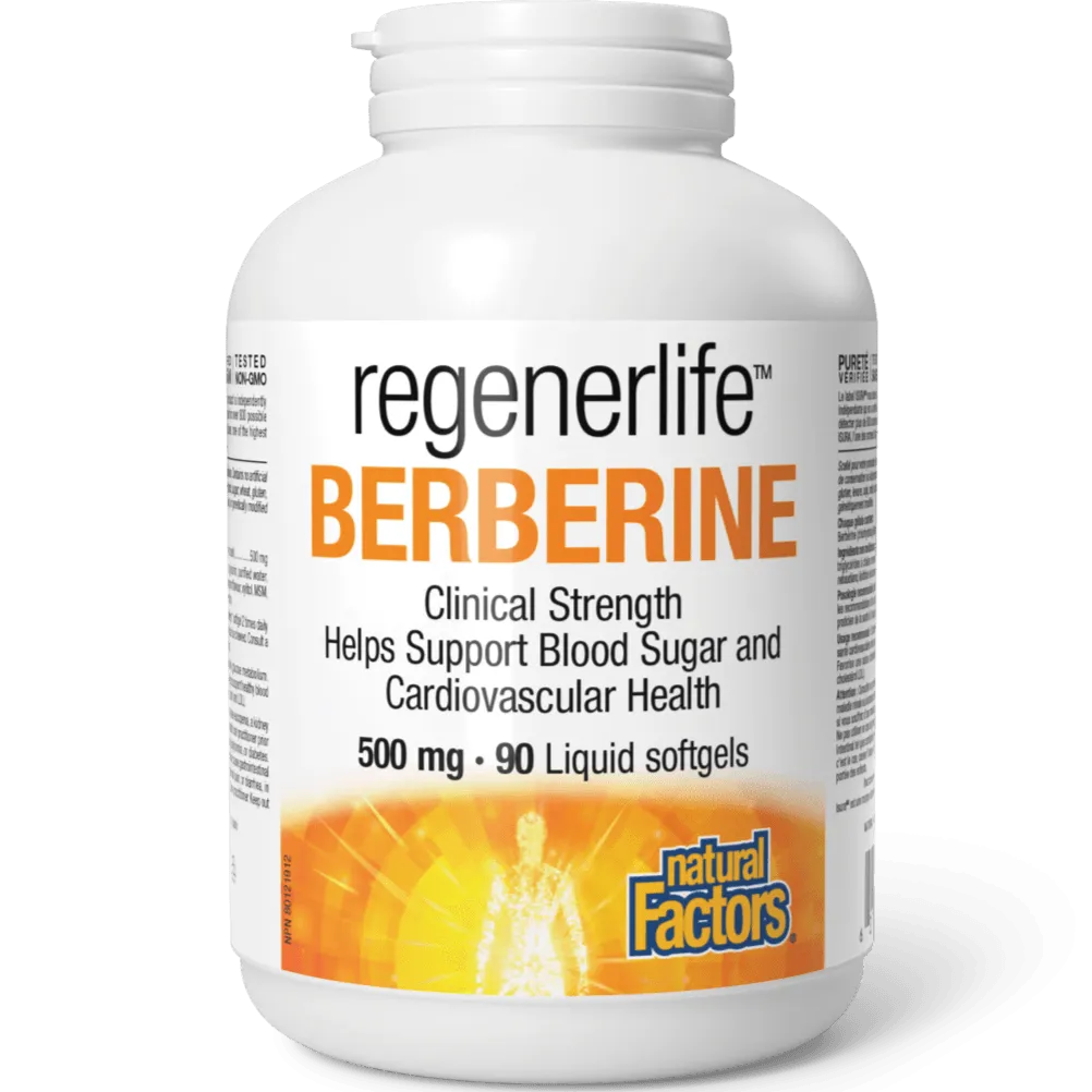 Natural Factors RegenerLife Berberine 500 mg 90 liquid softgels