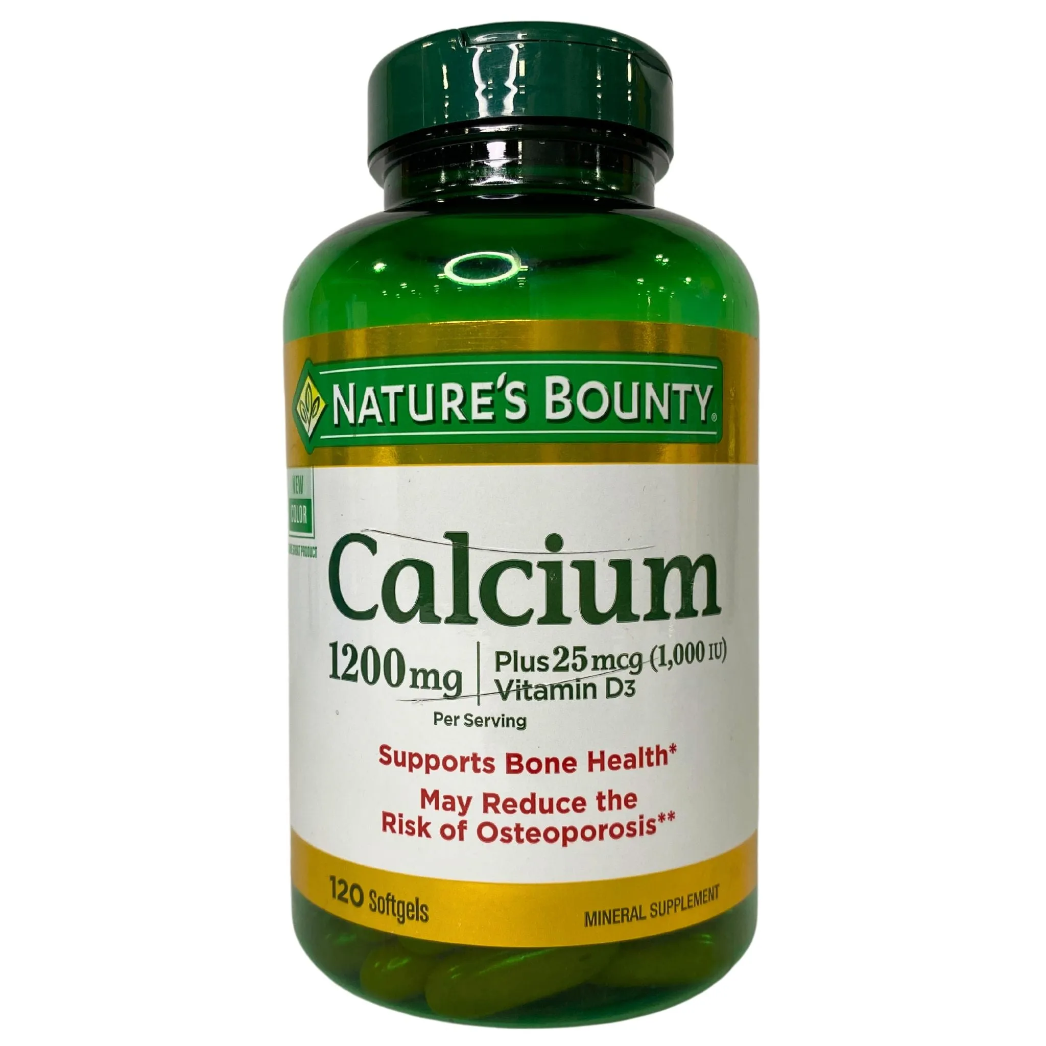 Nature's Bounty Calcium 1200mg | Plus 25mcg (1,000 IU) Vitamin D3 (25 Pcs Lot)