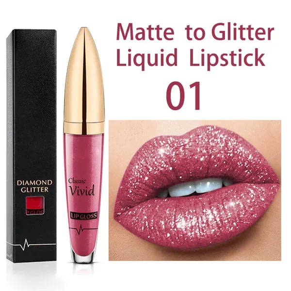  New Amazing Lip Art Ideas- Diamond Lip Gloss Matte To Glitter Liquid Lipstick Waterproof