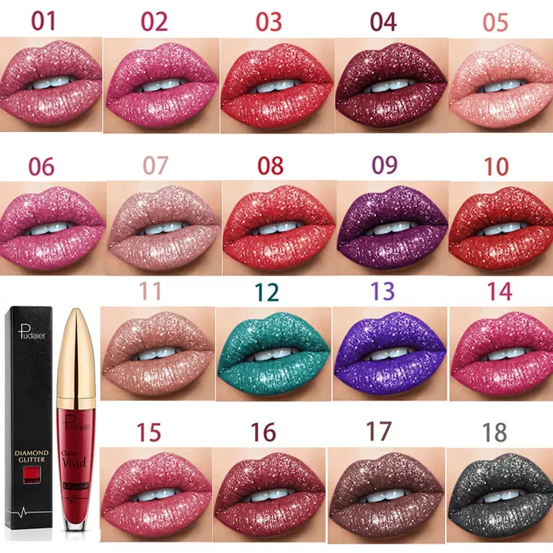  New Amazing Lip Art Ideas- Diamond Lip Gloss Matte To Glitter Liquid Lipstick Waterproof