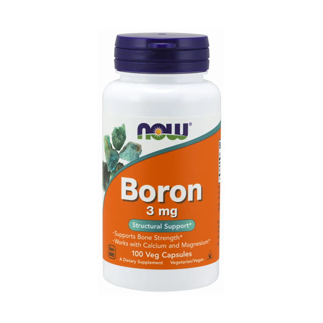 Now Boron 3mg 100 Veggie Capsules