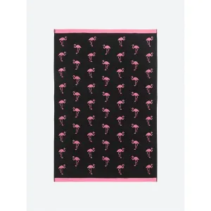 OAS BLACK FLAMINGO TOWEL