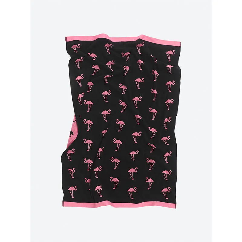 OAS BLACK FLAMINGO TOWEL