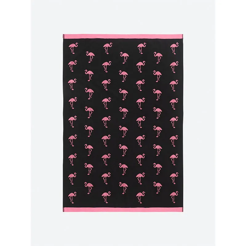 OAS BLACK FLAMINGO TOWEL