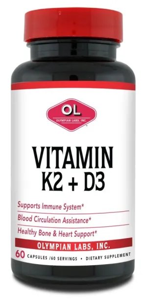 Olympian Labs Vitamin K2   D3 60 Capsule