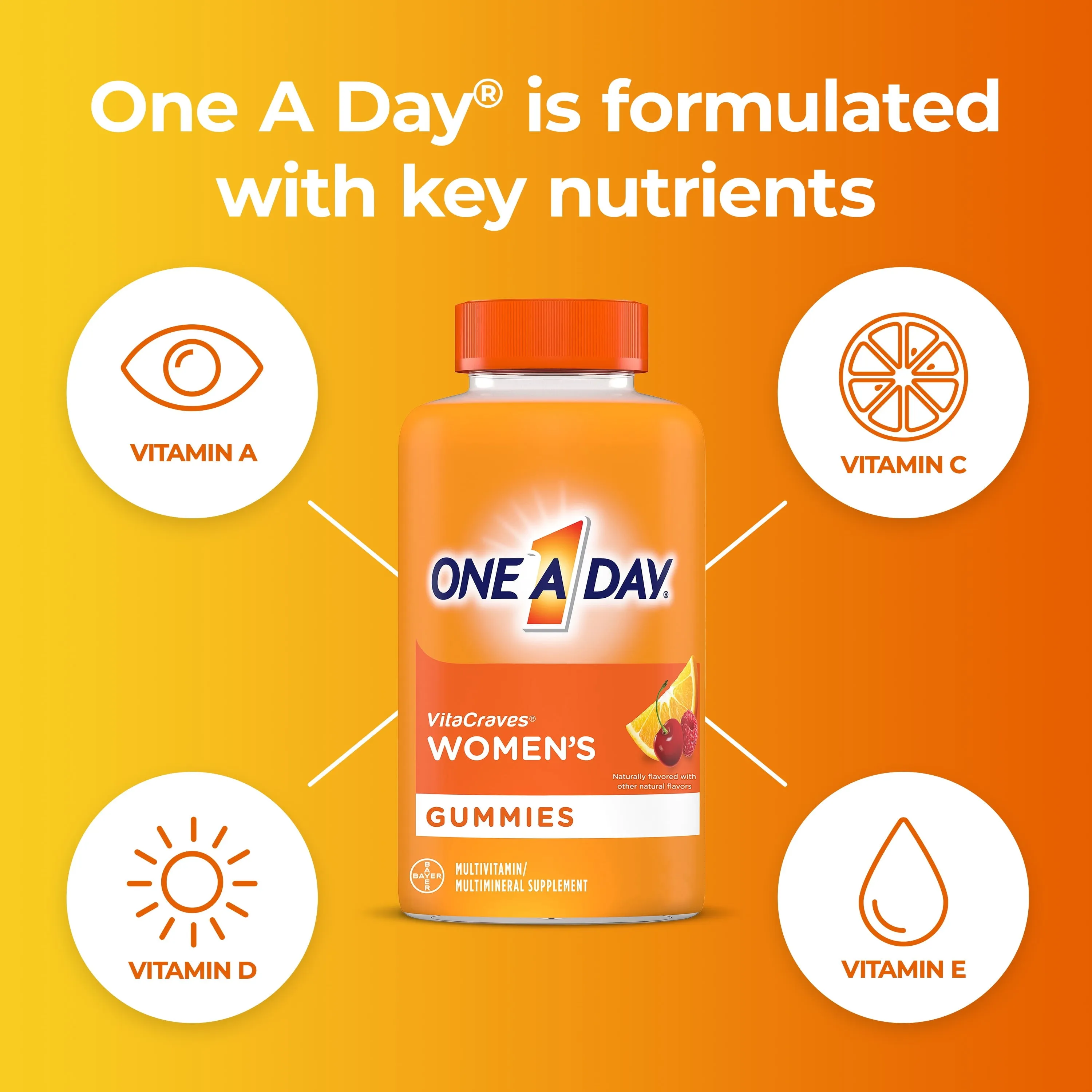 One A Day Women's Gummy Multivitamin, Multivitamins for Women, 170 Ct