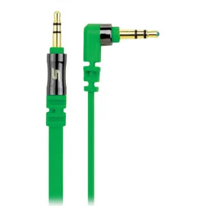 [OPEN BOX] SCOSCHE Flatout Tangle Free 3 feet AUX Cable - Green