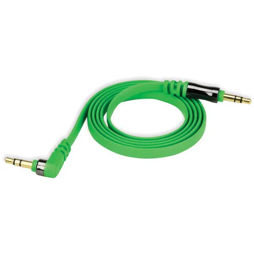 [OPEN BOX] SCOSCHE Flatout Tangle Free 3 feet AUX Cable - Green