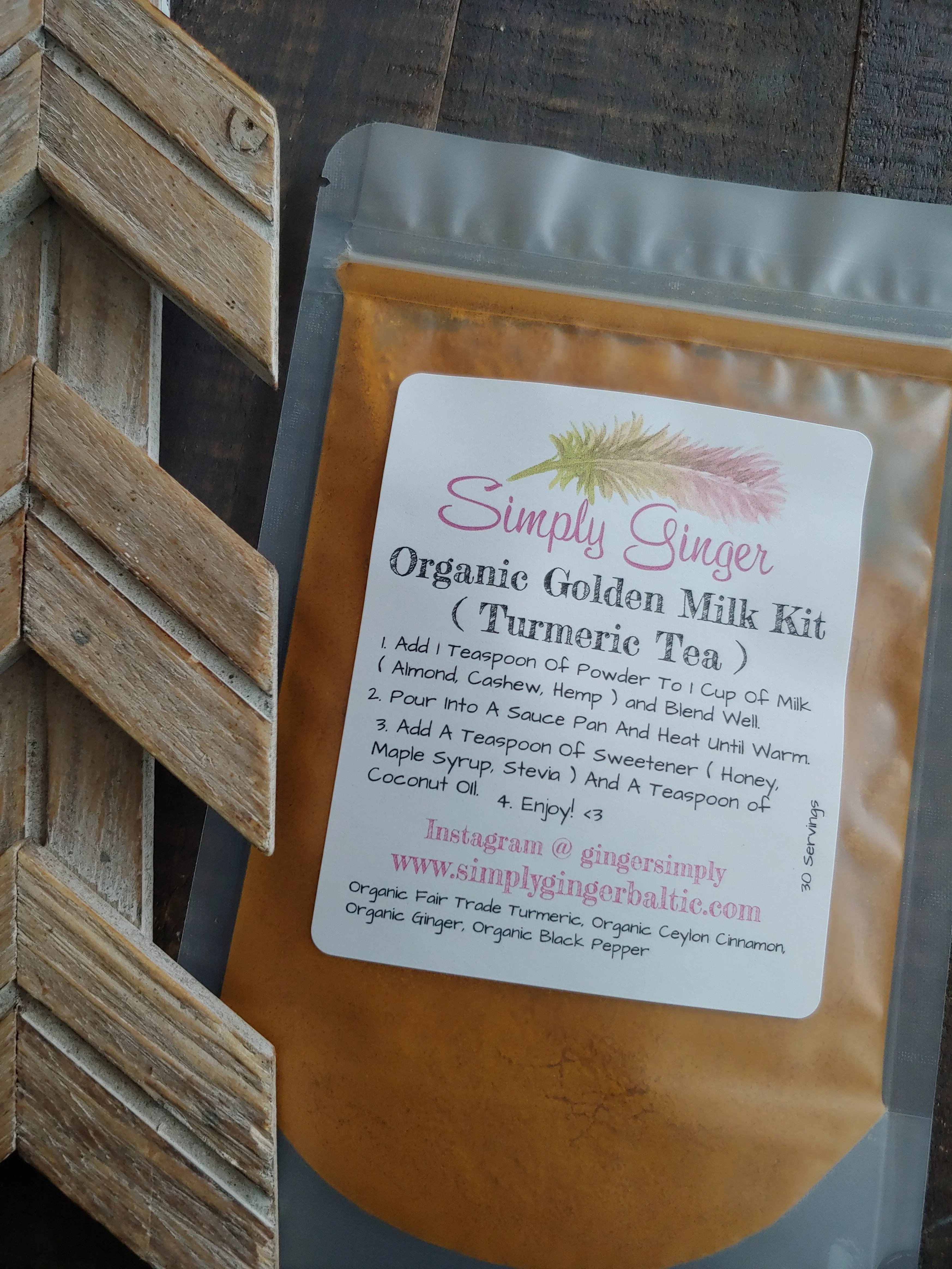 Organic Golden Milk ll Turmeric Tea Kit ll Sleep ll Immune Supprt ll Inflammation