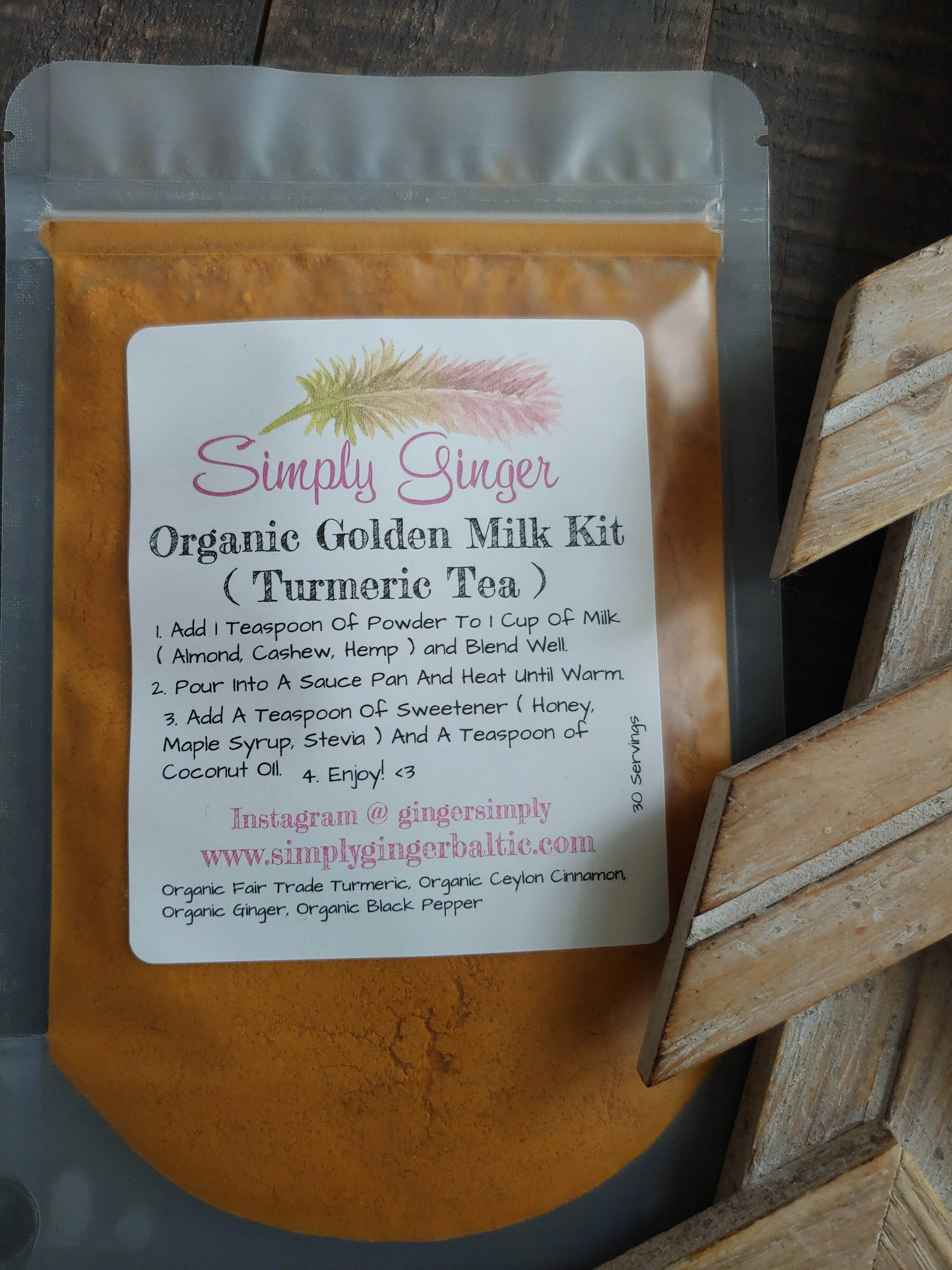 Organic Golden Milk ll Turmeric Tea Kit ll Sleep ll Immune Supprt ll Inflammation