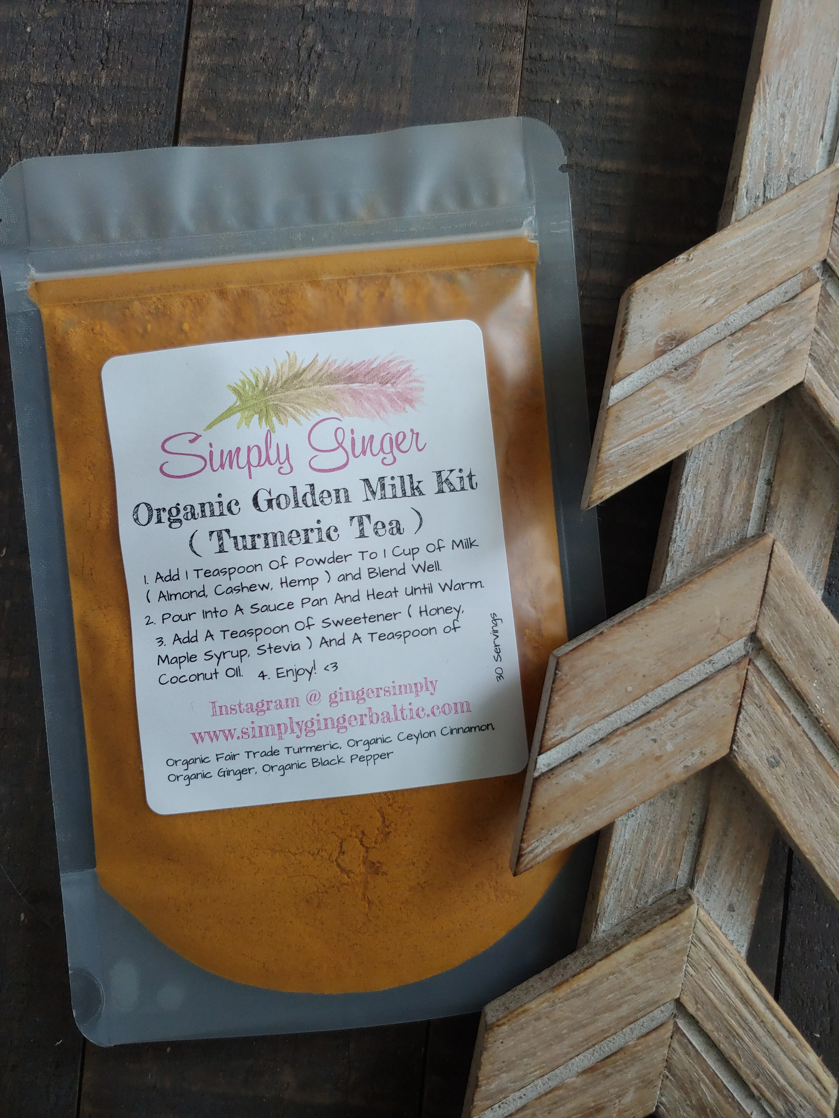 Organic Golden Milk ll Turmeric Tea Kit ll Sleep ll Immune Supprt ll Inflammation