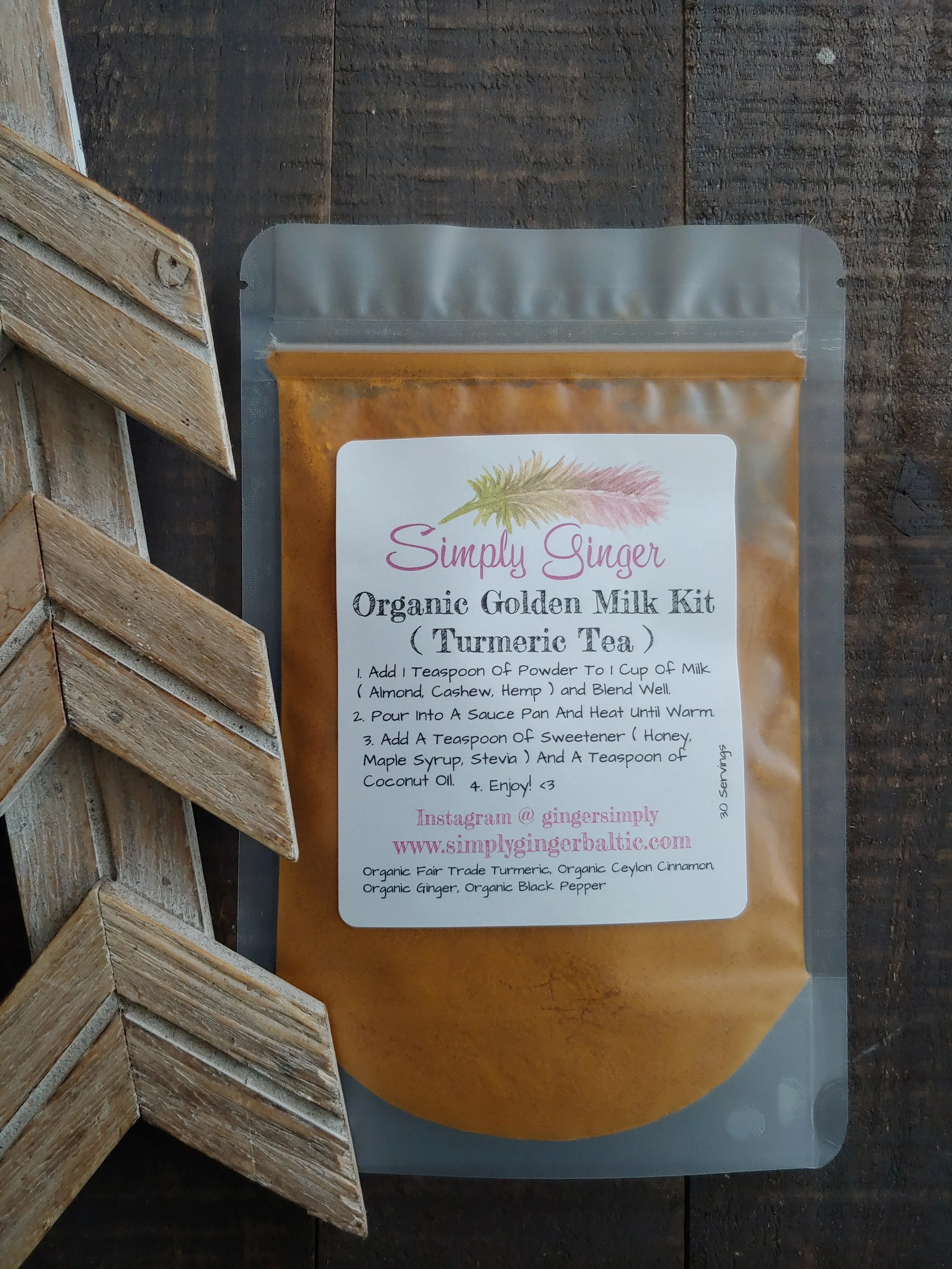 Organic Golden Milk ll Turmeric Tea Kit ll Sleep ll Immune Supprt ll Inflammation