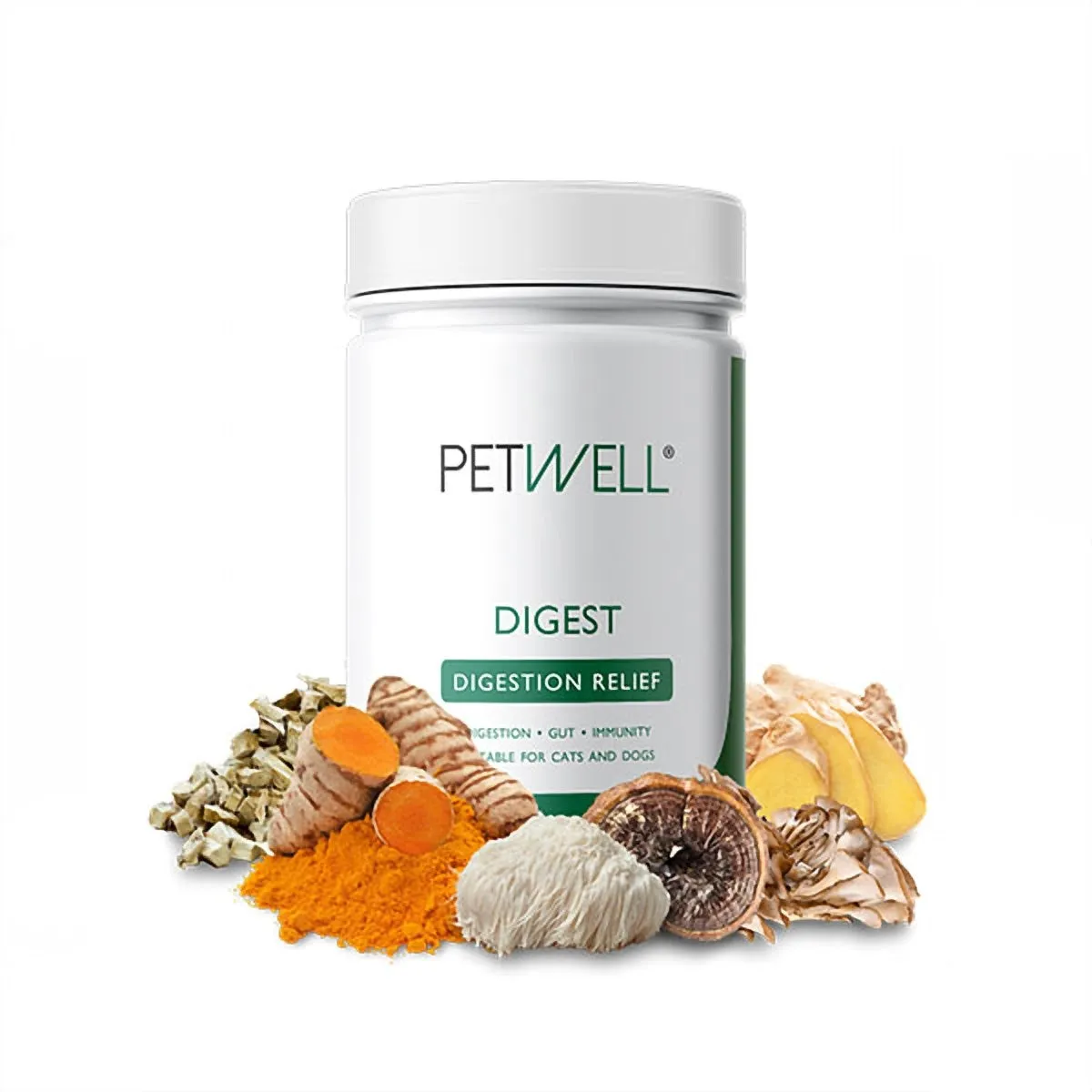 Petwell Digest Dog and Cat Supplement Digestion relief 125g